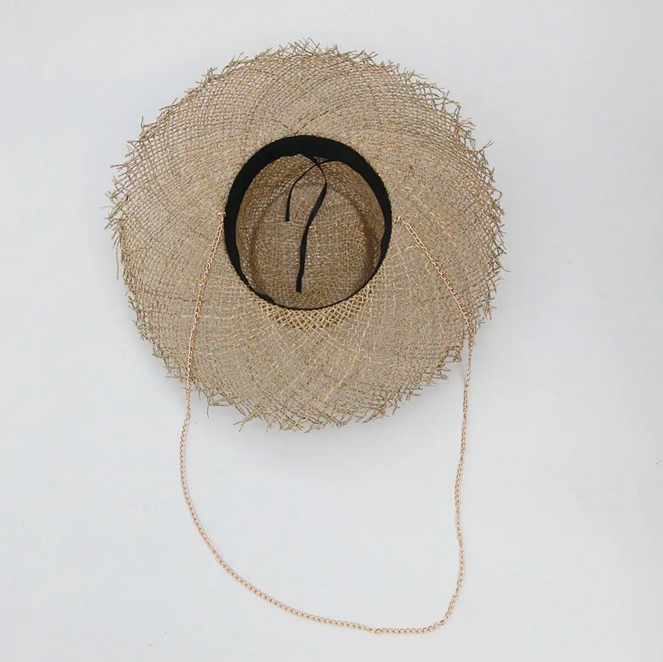 STRAW CHAIN HAT