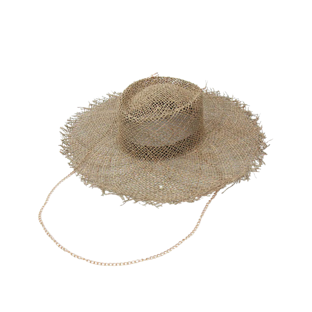 STRAW CHAIN HAT